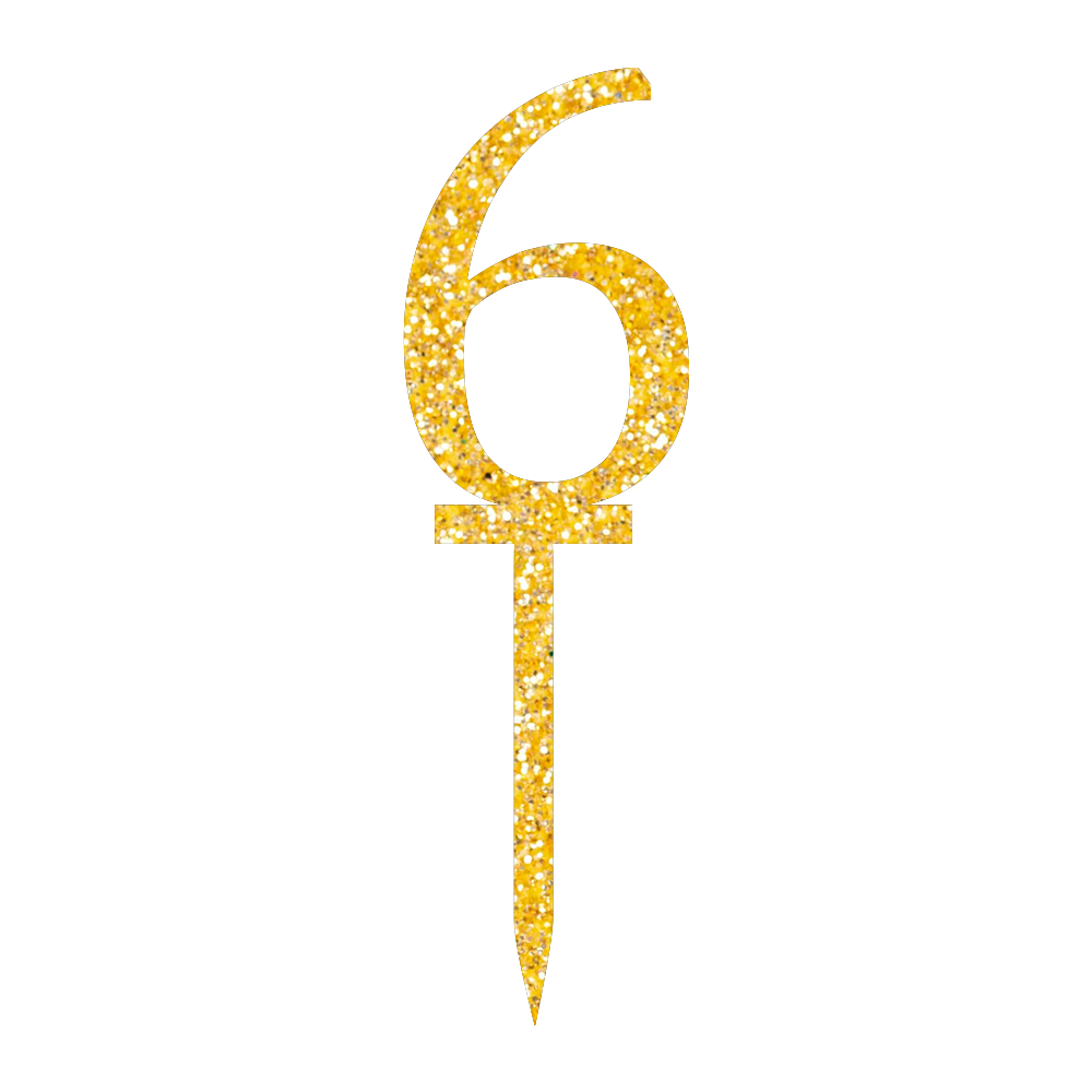 6 Number Cake Topper