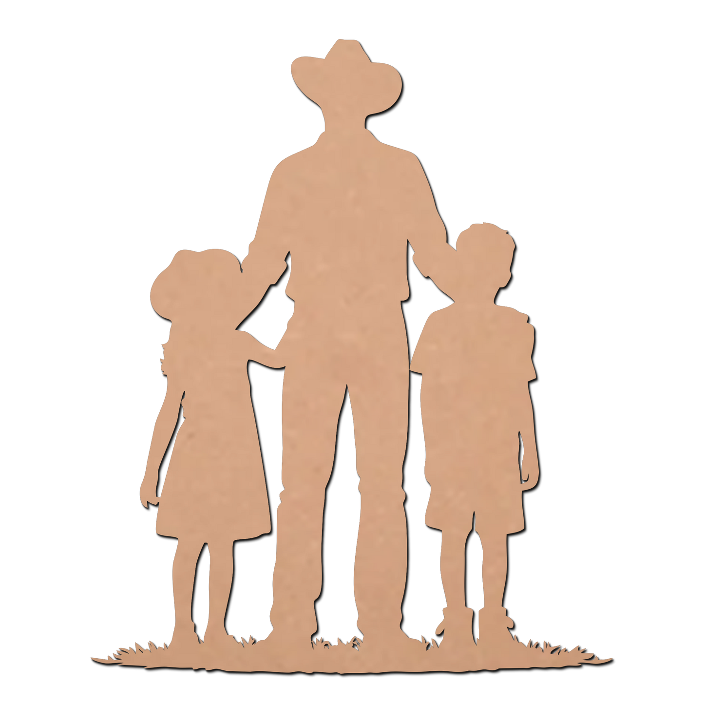 Happy Family MDF Cutouts for Art and Craft Work / Craft Shapes