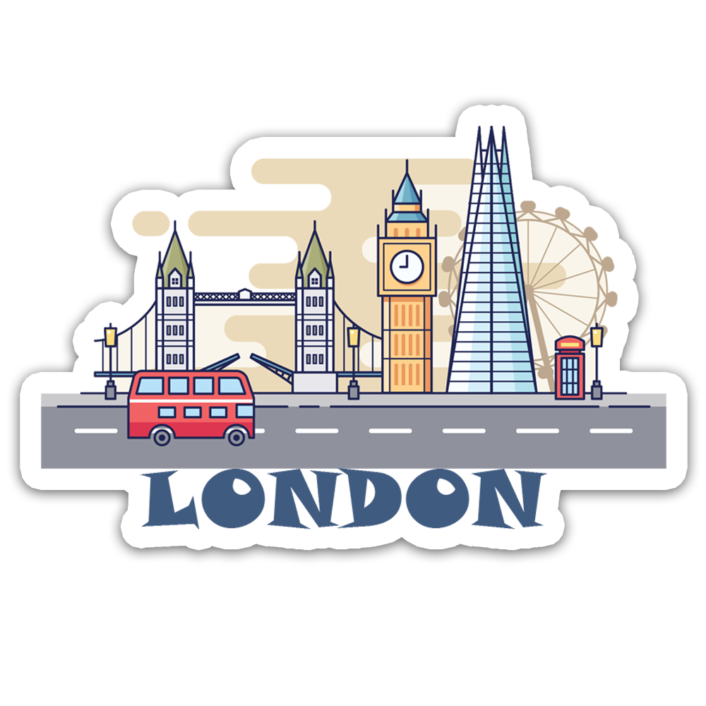 ShopTwiz London Lovely City Fridge Magnet and Door Magnets