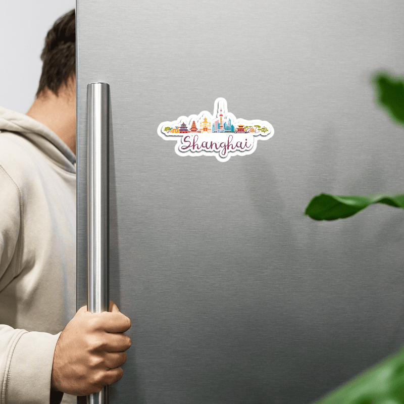 ShopTwiz Shanghai City Fridge Magnet and Door Magnets