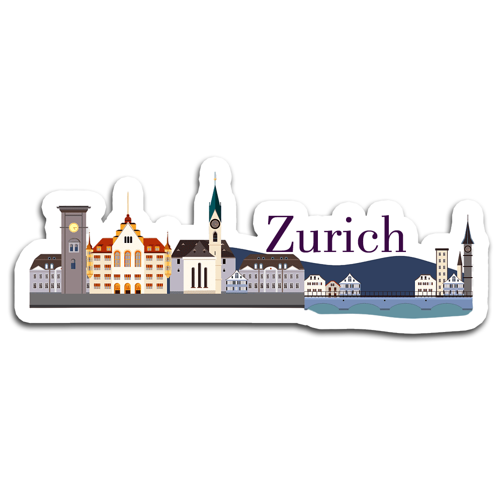 ShopTwiz Zurich Cool City Fridge Magnet and Door Magnets