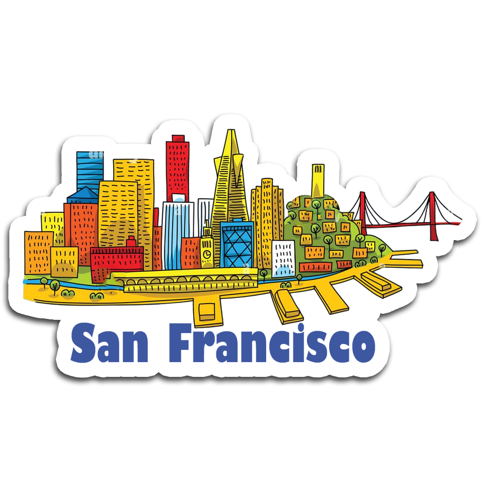 ShopTwiz San Francisco City Fridge Magnet and Door Magnets