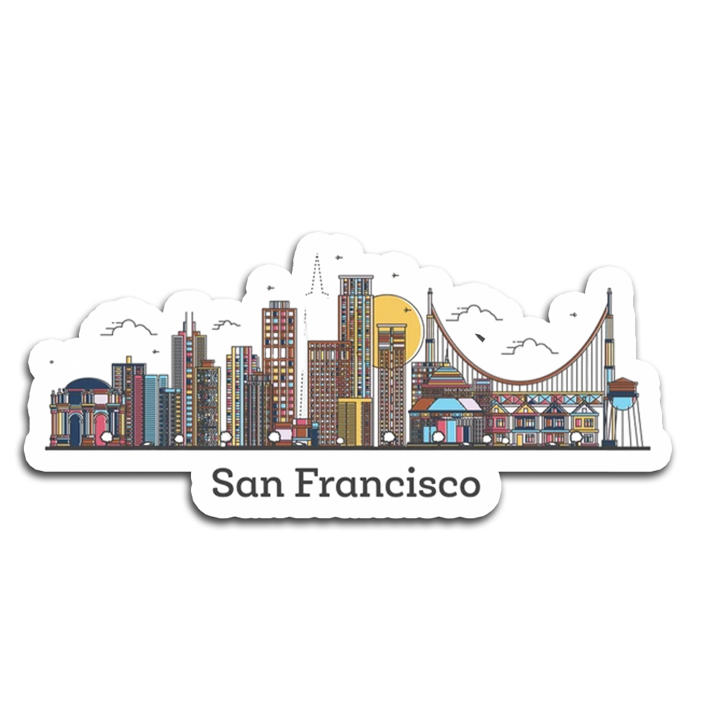 ShopTwiz San Francisco Beauty City Fridge Magnet and Door Magnets