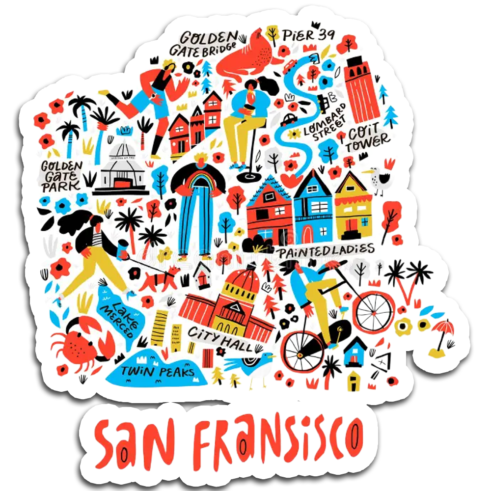 ShopTwiz San Francisco City Door Magnets And City Fridge Magnet