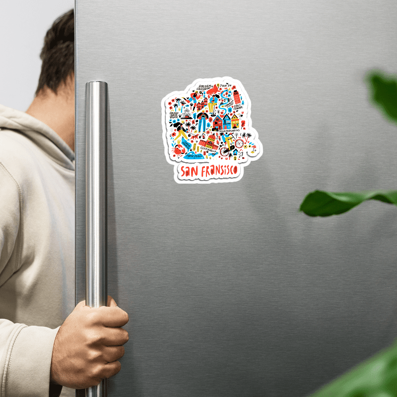 ShopTwiz San Francisco City Door Magnets And City Fridge Magnet