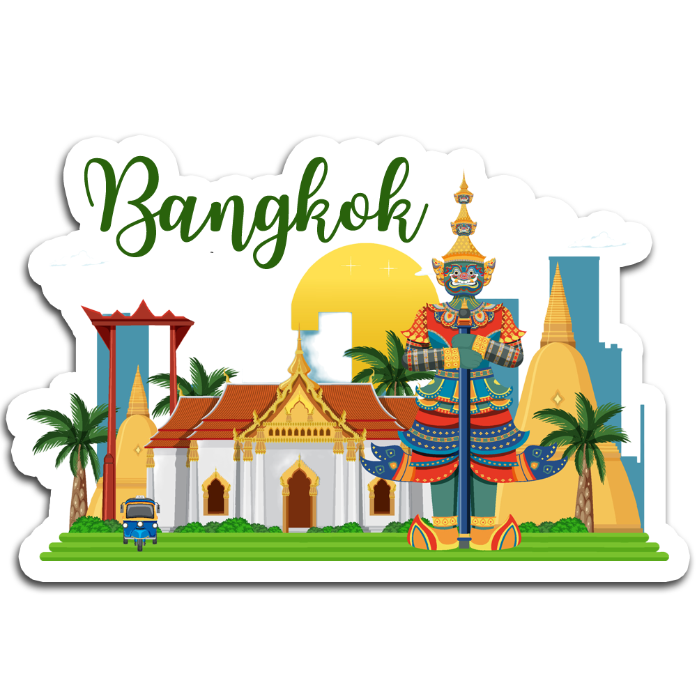ShopTwiz Bangkok Amazing City Fridge Magnet And Beauty Door Magnets