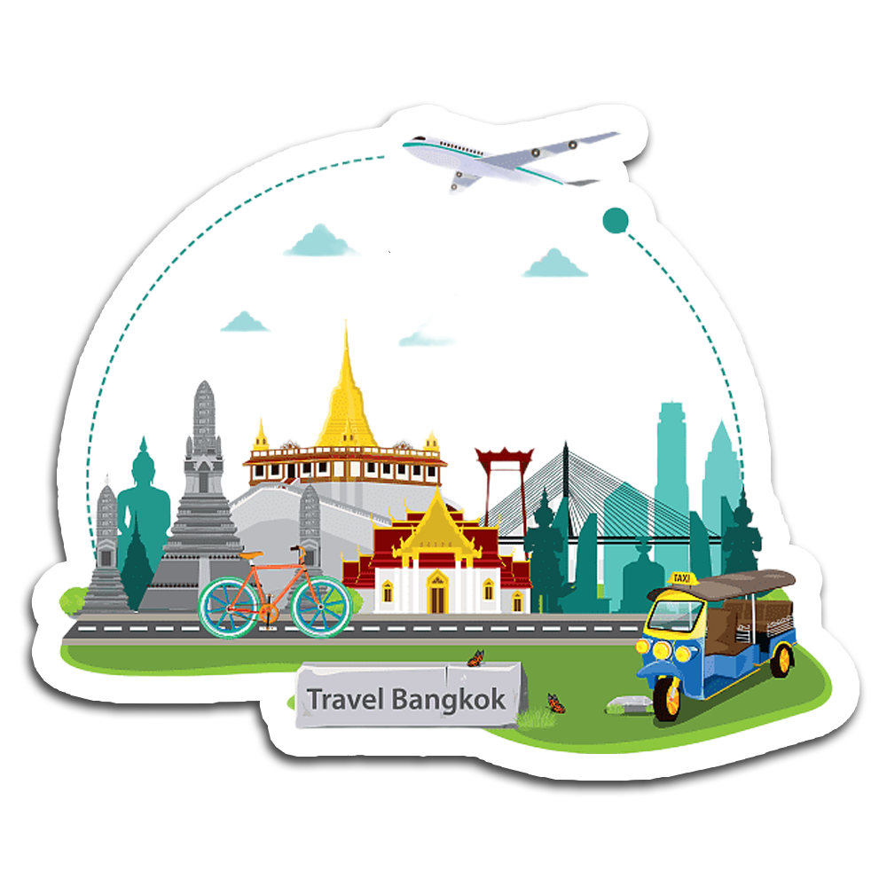 ShopTwiz Bangkok Travel City Fridge Magnet And Beauty Door Magnets