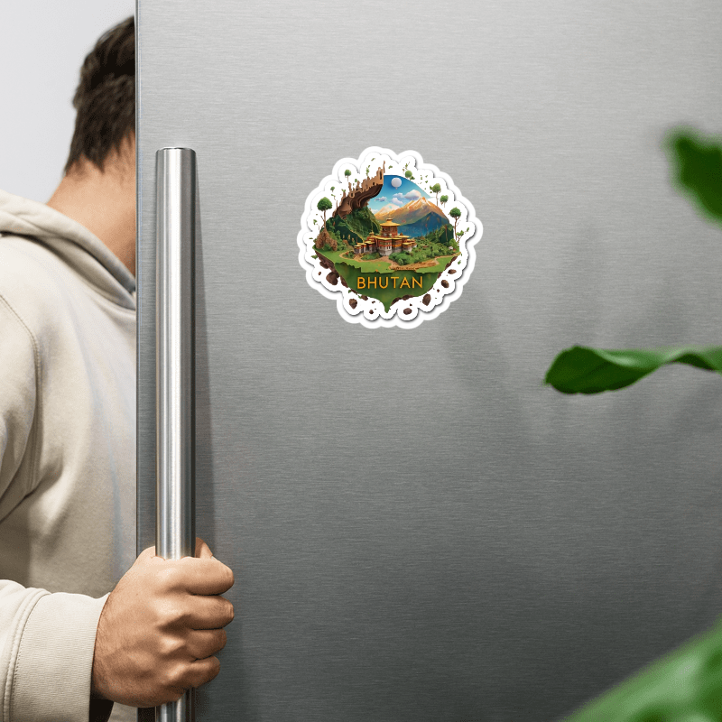 ShopTwiz Bhutan Travel City Lovely Door Magnets And Fridge Magnet