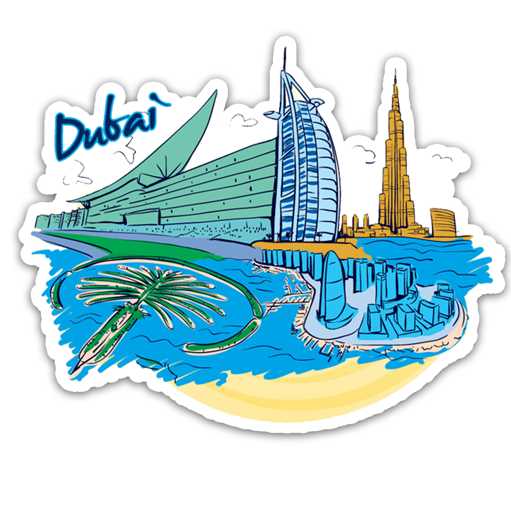 ShopTwiz Dubai Beauty City Fridge Magnet and Door Magnets