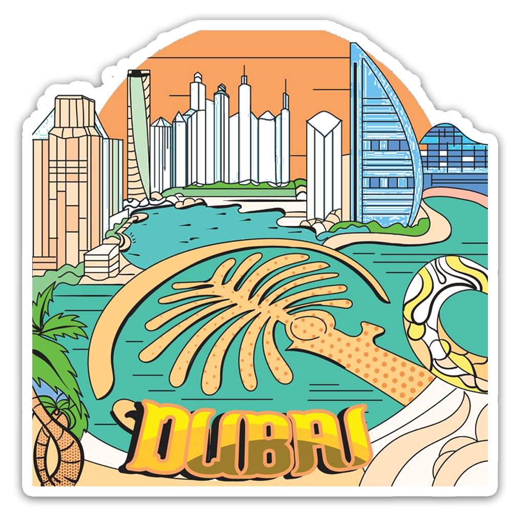 ShopTwiz Dubai Beauty City Fridge Magnet and Door Magnets