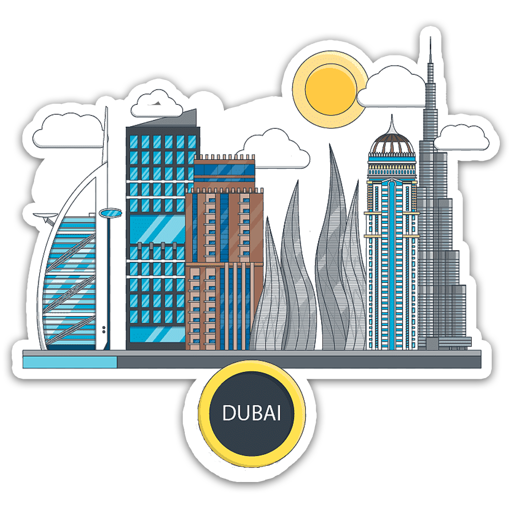 ShopTwiz Dubai Beauty City Fridge Magnet and Door Magnets
