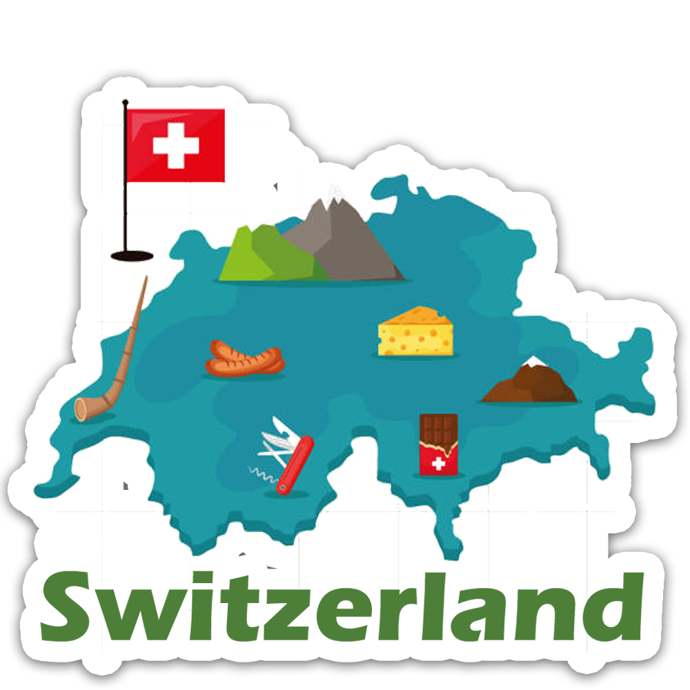 ShopTwiz Switzerland Beauty City Fridge Magnet and Door Magnets