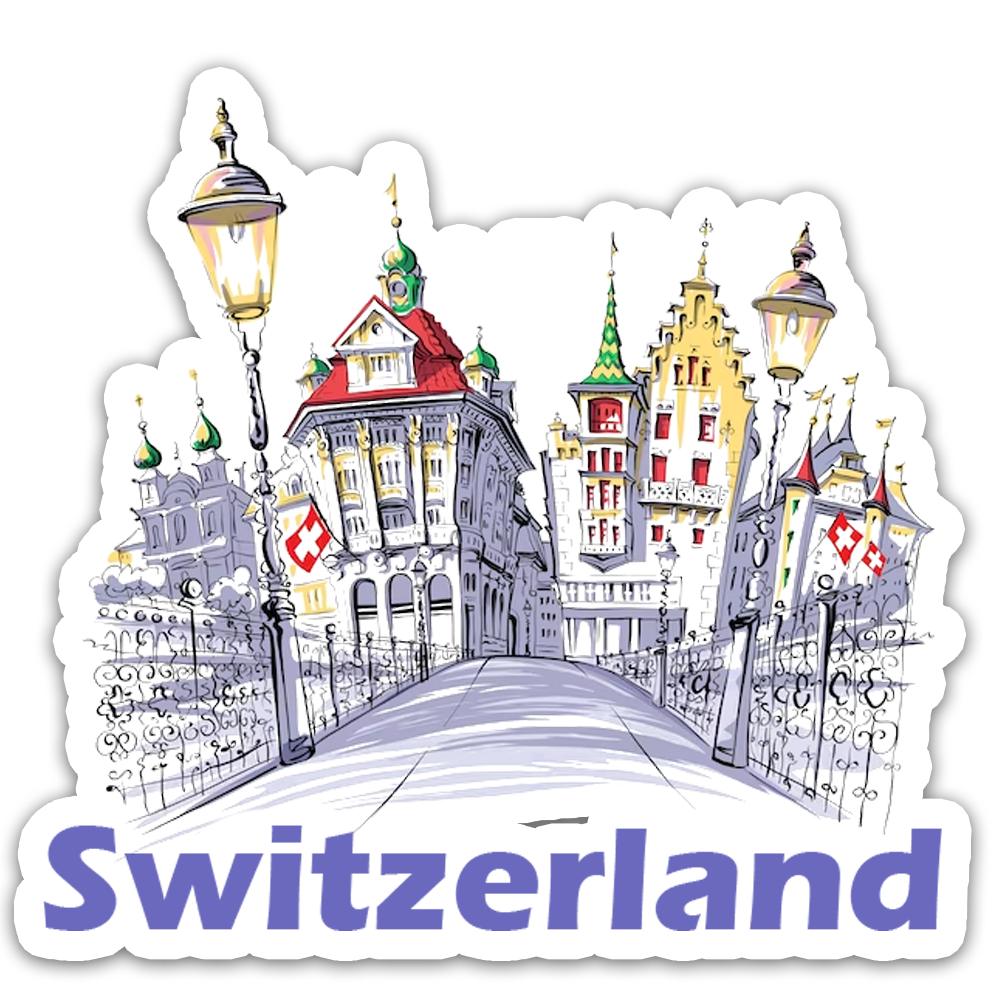 ShopTwiz Switzerland Beauty City Fridge Magnet and Door Magnets