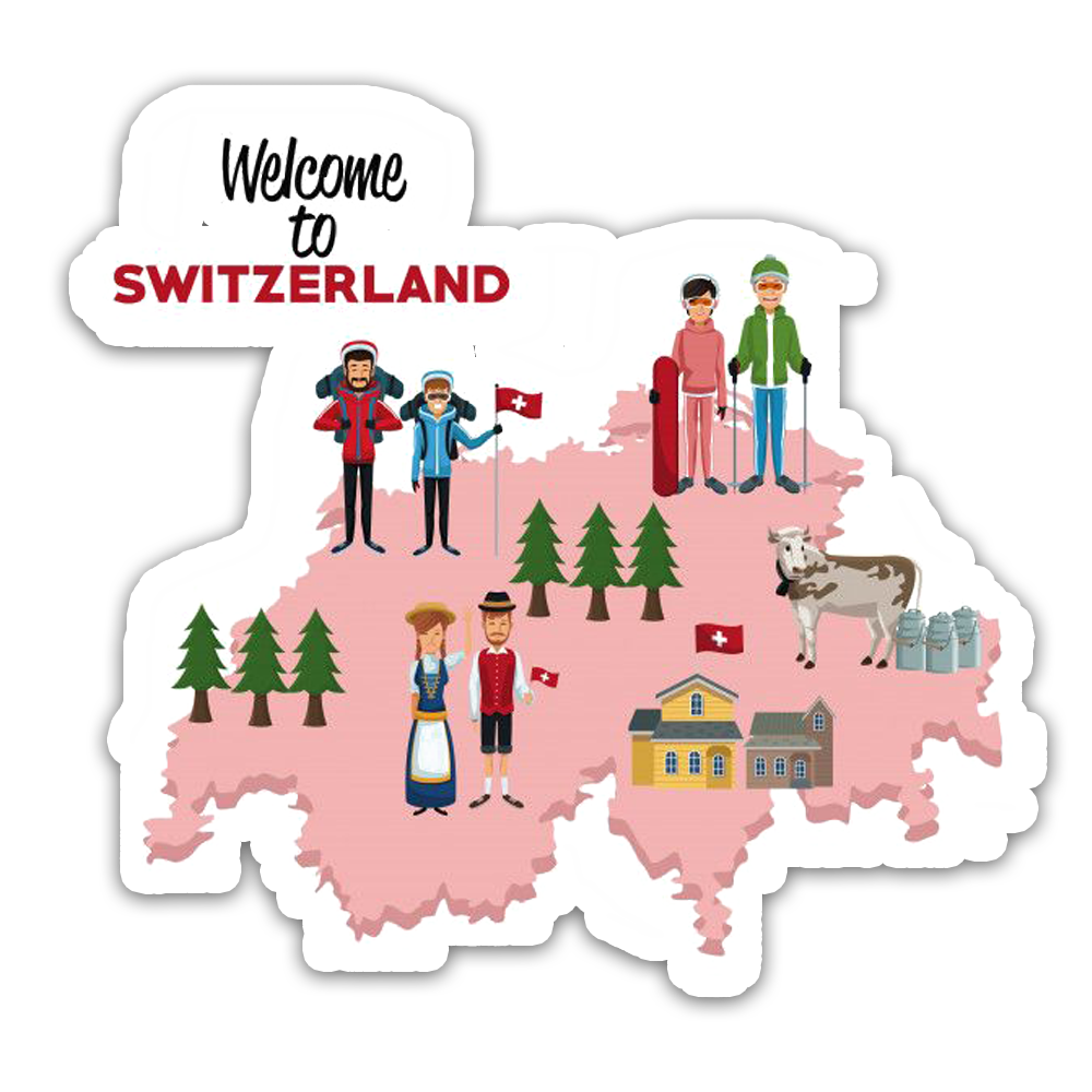 ShopTwiz Switzerland Beauty City Fridge Magnet and Door Magnets