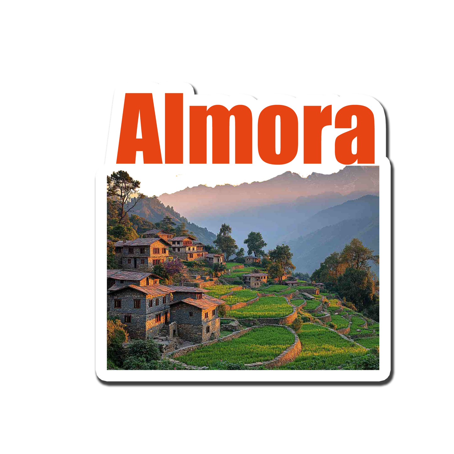 Almora Scenery Souvenir Fridge Magnet