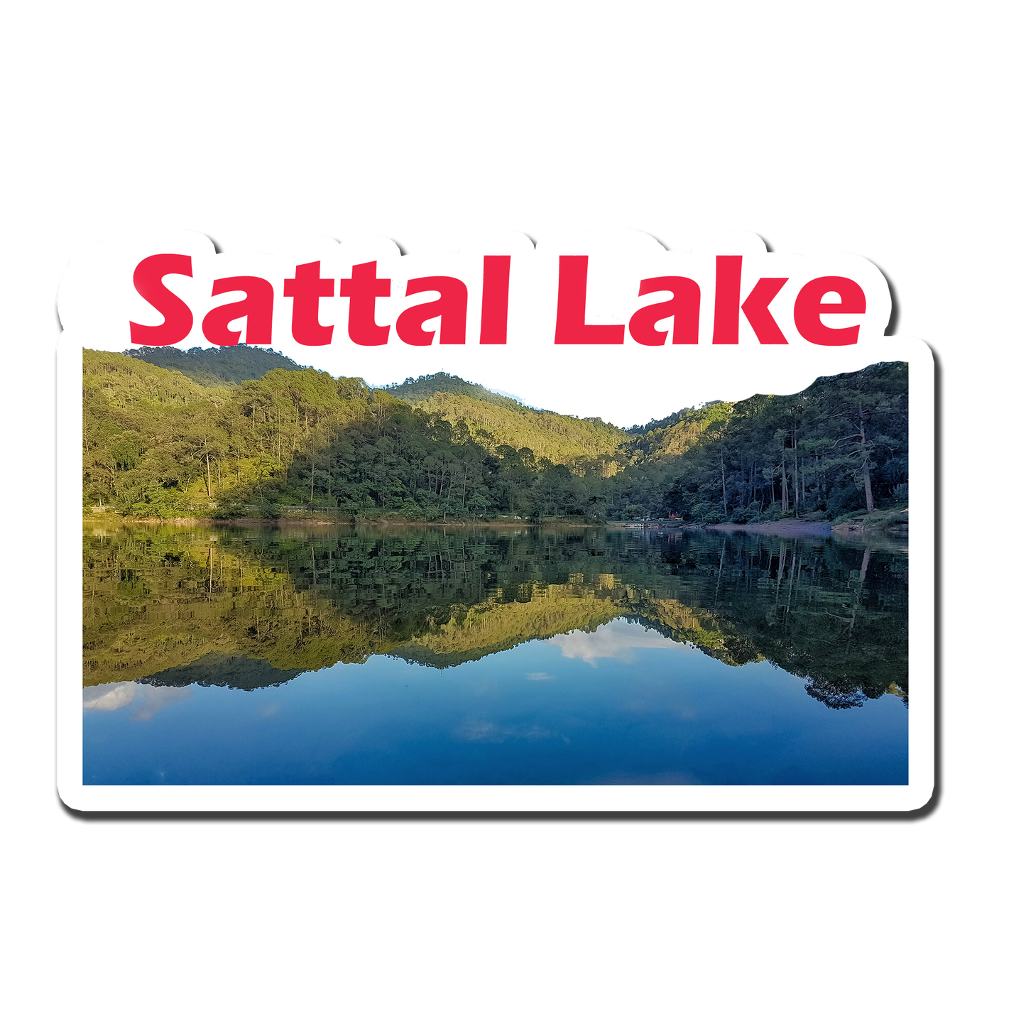 Sattal Lake Elegant Souvenir Fridge Magnet