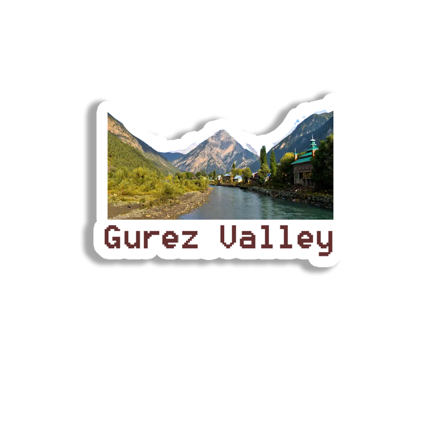 Gurez Valley Souvenir Fridge Magnet