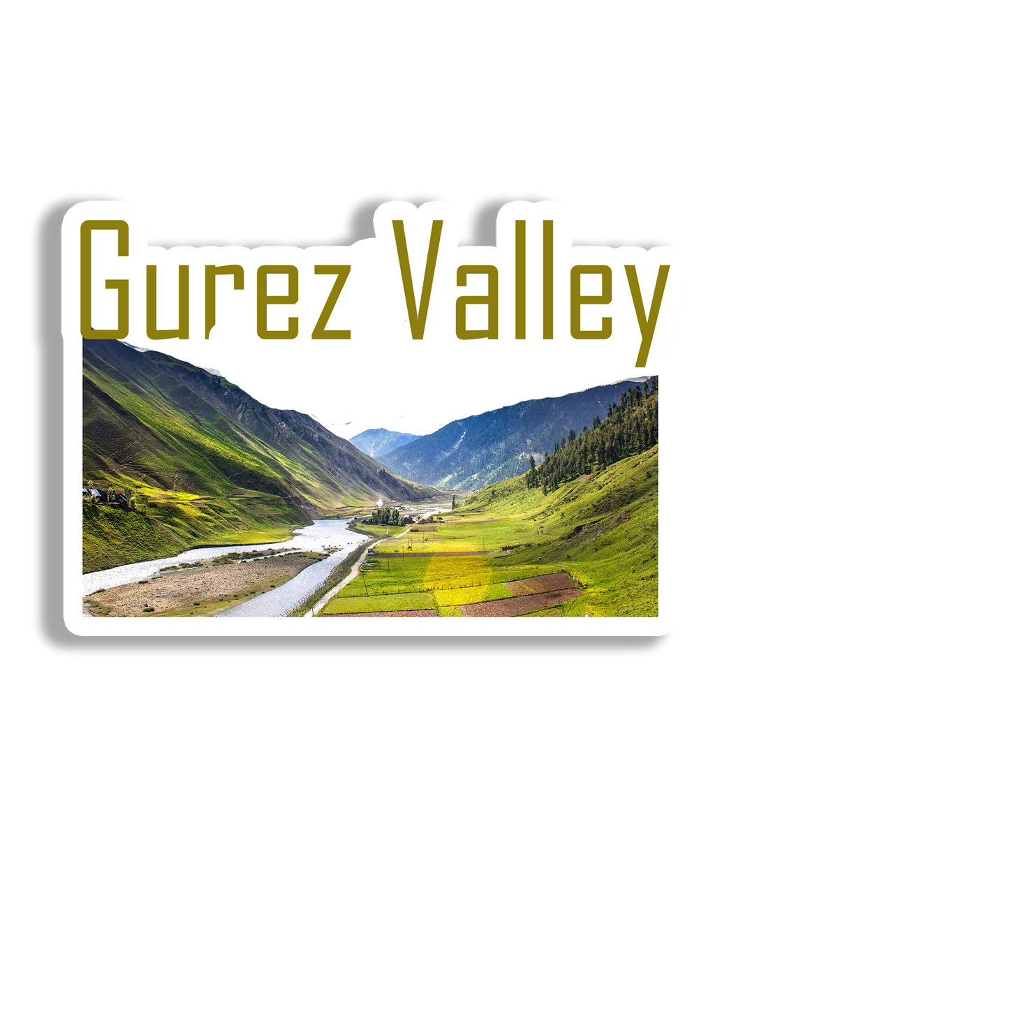 Gurez Valley Beautiful Souvenir Fridge Magnet