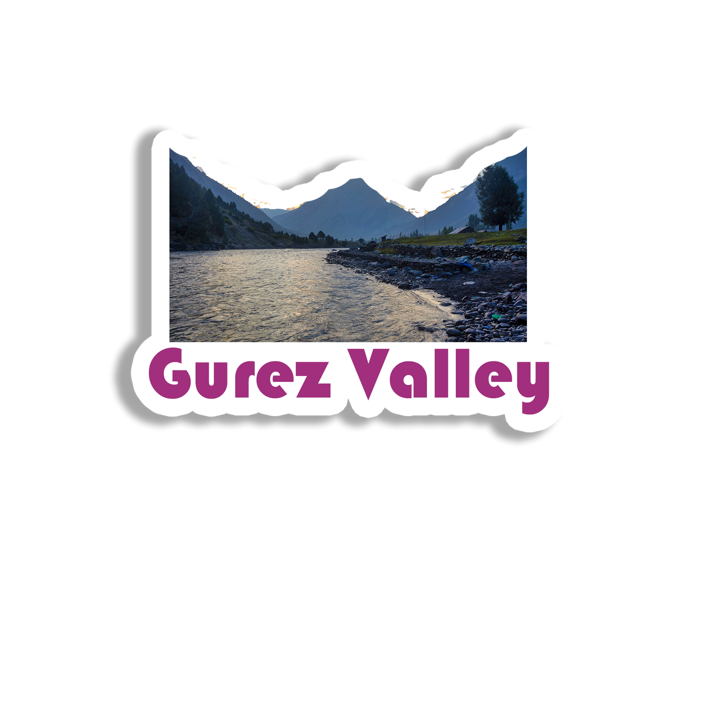 Gurez Valley Scenic Souvenir Fridge Magnet