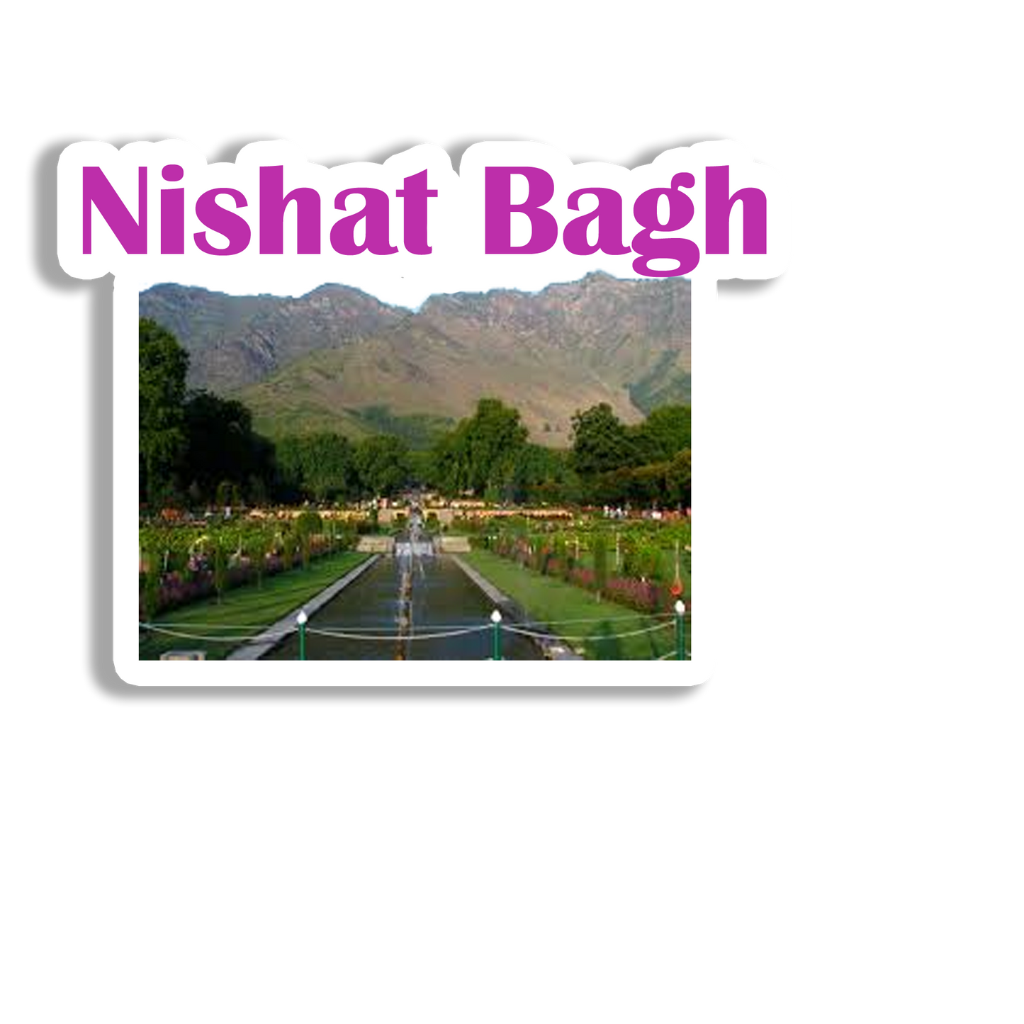 Nishat Bagh Beauty Souvenir Fridge Magnet