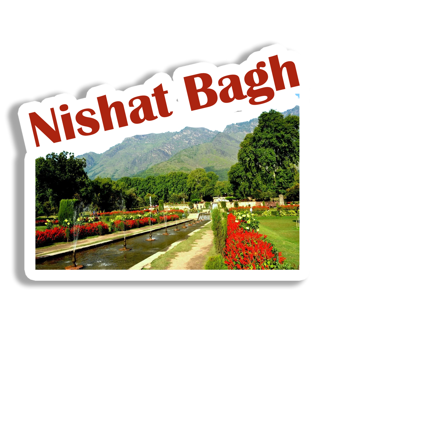 Nishat Bagh Elegant Souvenir Fridge Magnet