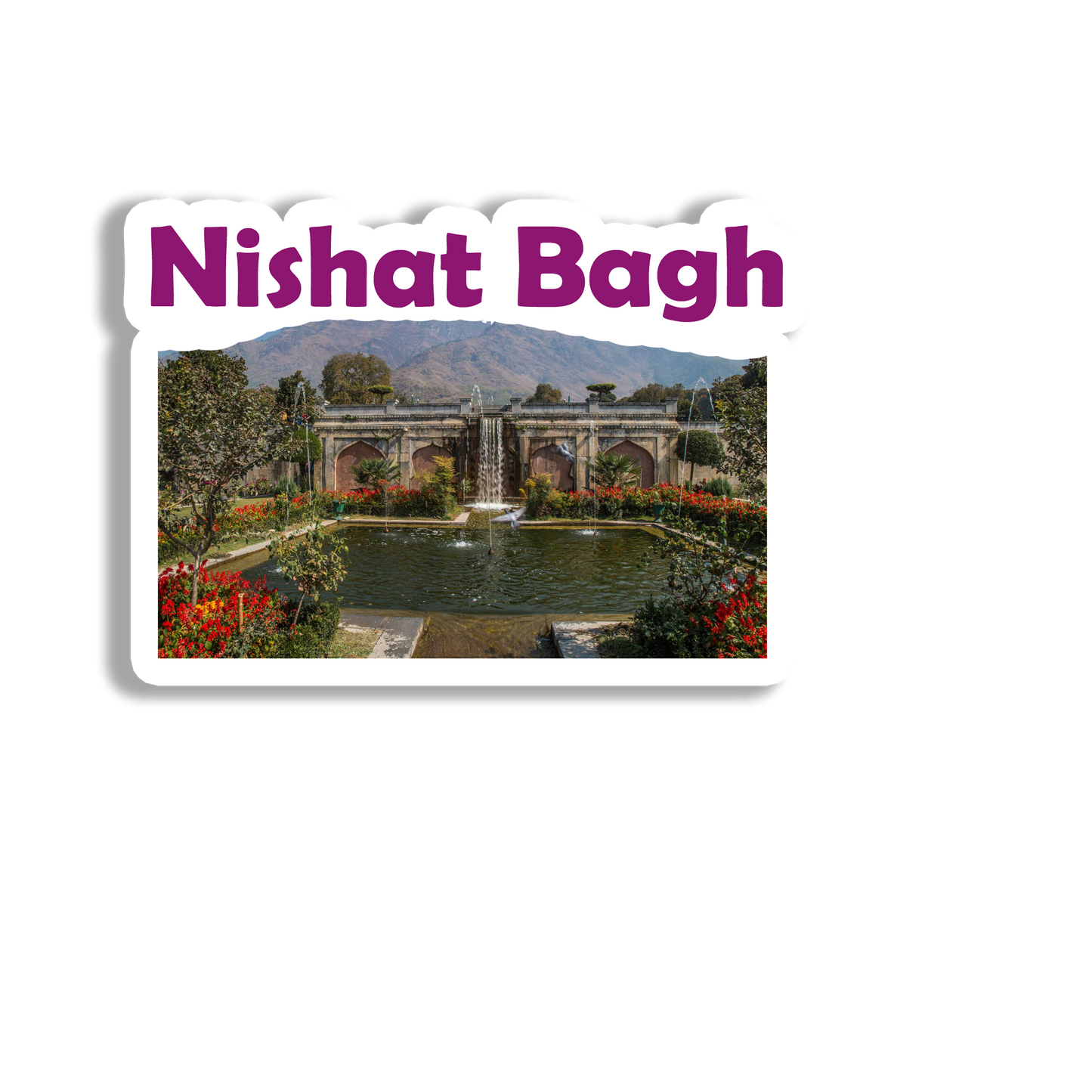 Nishat Bagh Scenic Souvenir Fridge Magnet