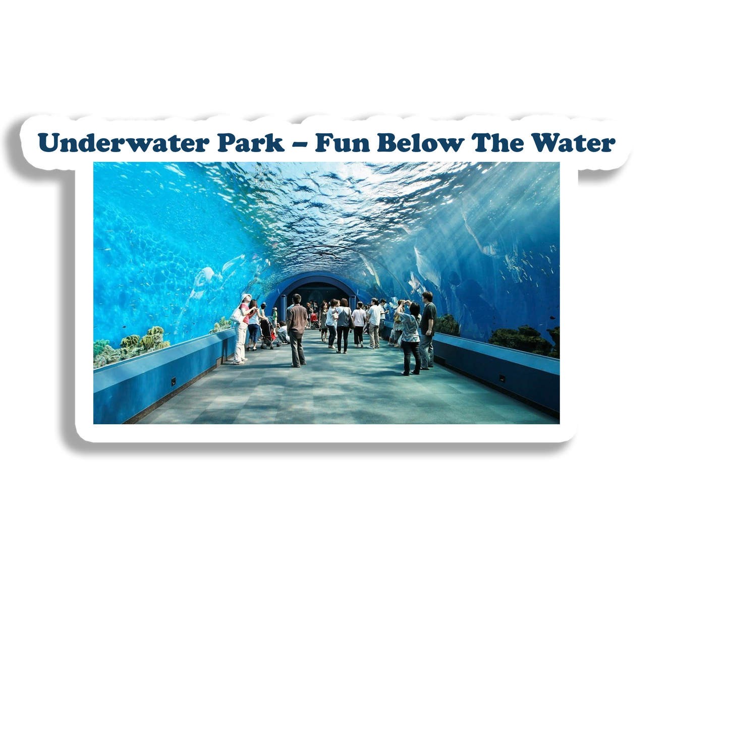 Underwater Park Scenic Souvenir Fridge Magnet