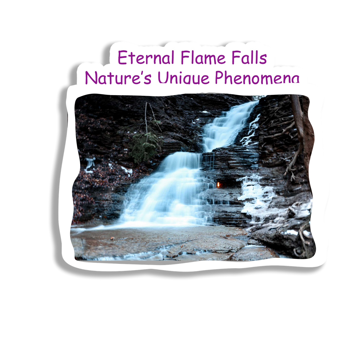 Eternal Flame Falls Elegant Souvenir Fridge Magnet