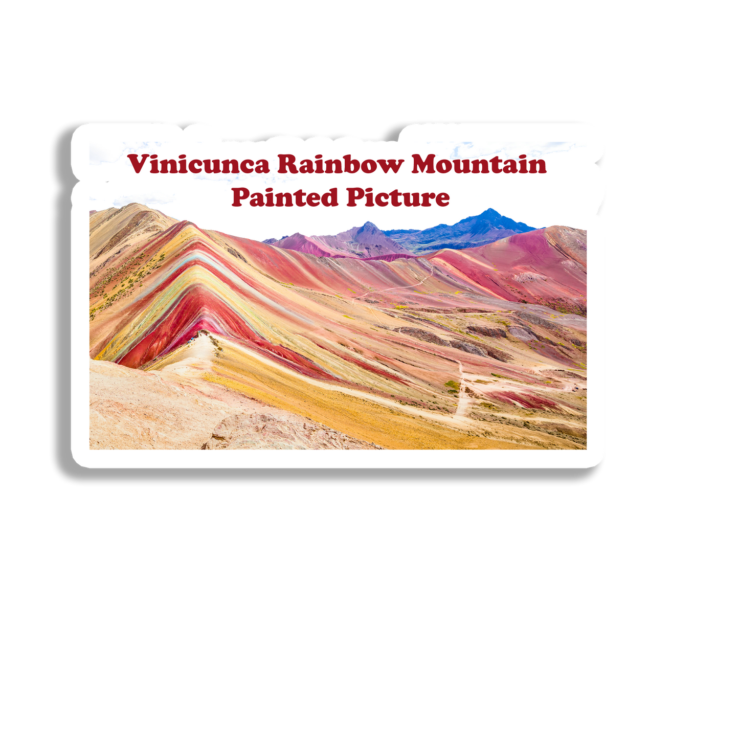 Vinicunca Rainbow Mountain Souvenir Fridge Magnet