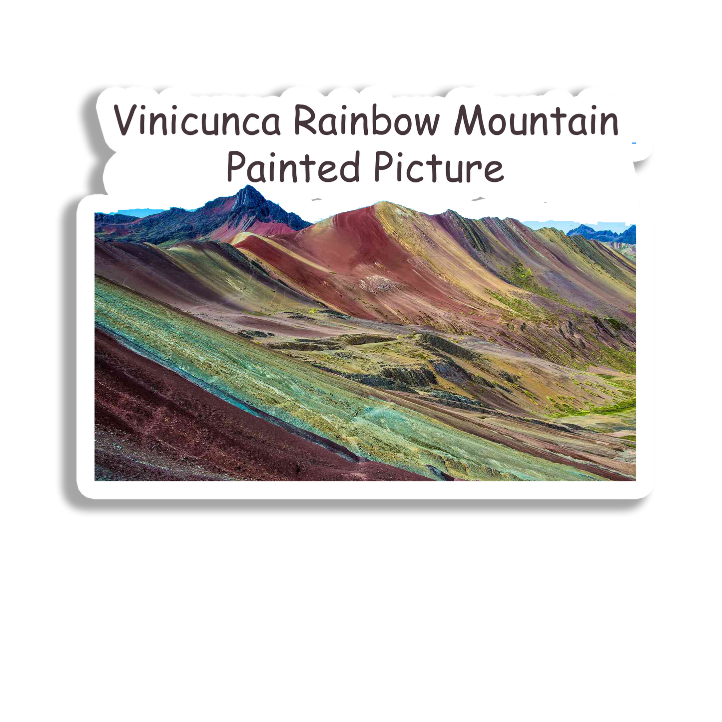 Vinicunca Rainbow Mountain Beauty Souvenir Fridge Magnet
