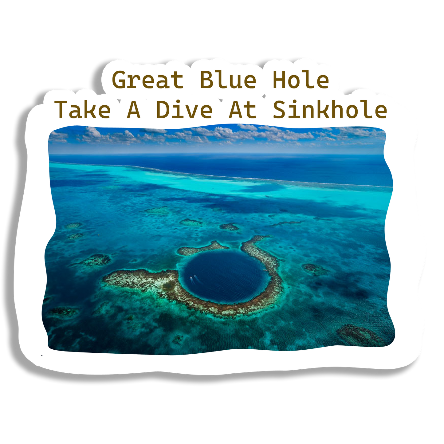 Great Blue Hole Souvenir Fridge Magnet