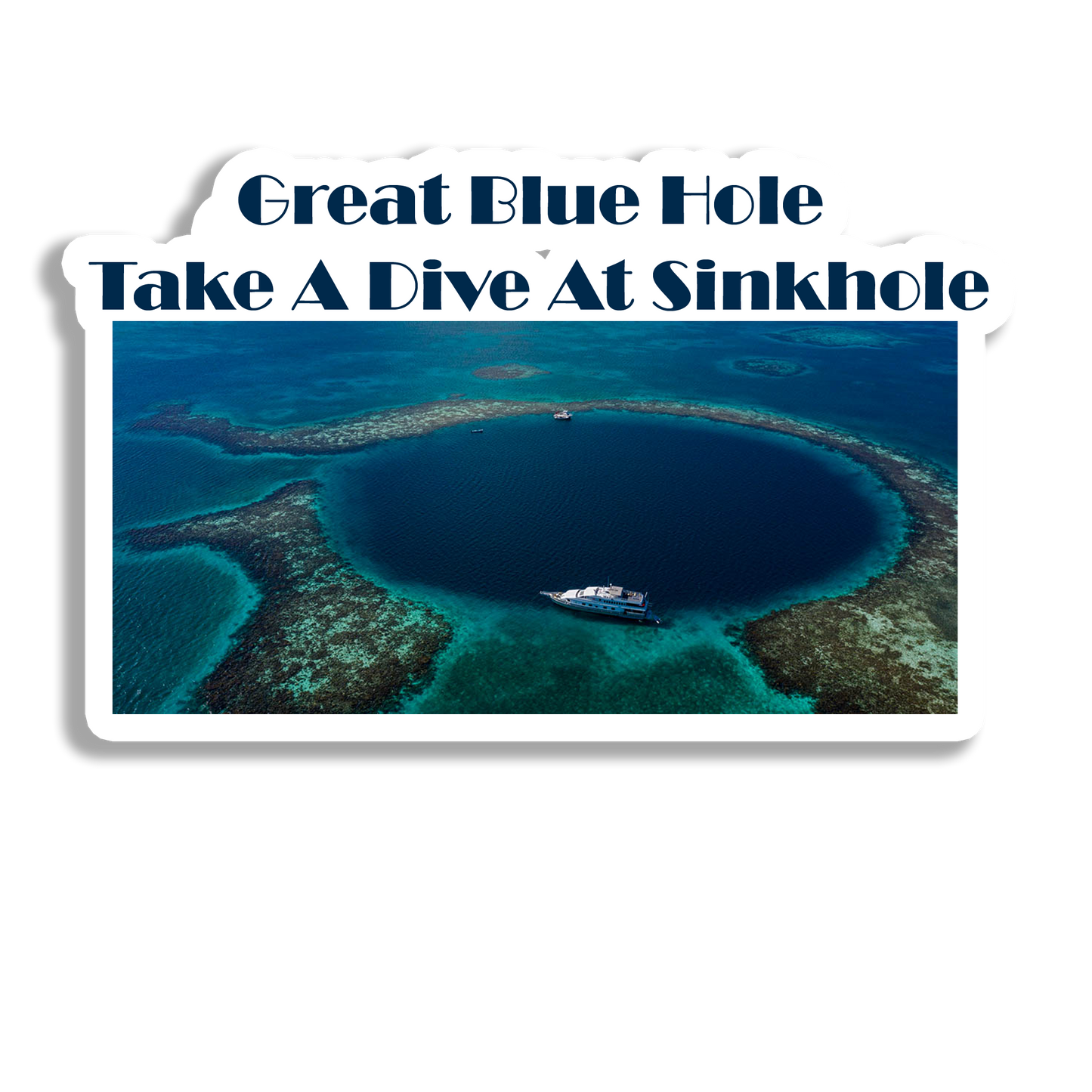Great Blue Hole Awesome Souvenir Fridge Magnet