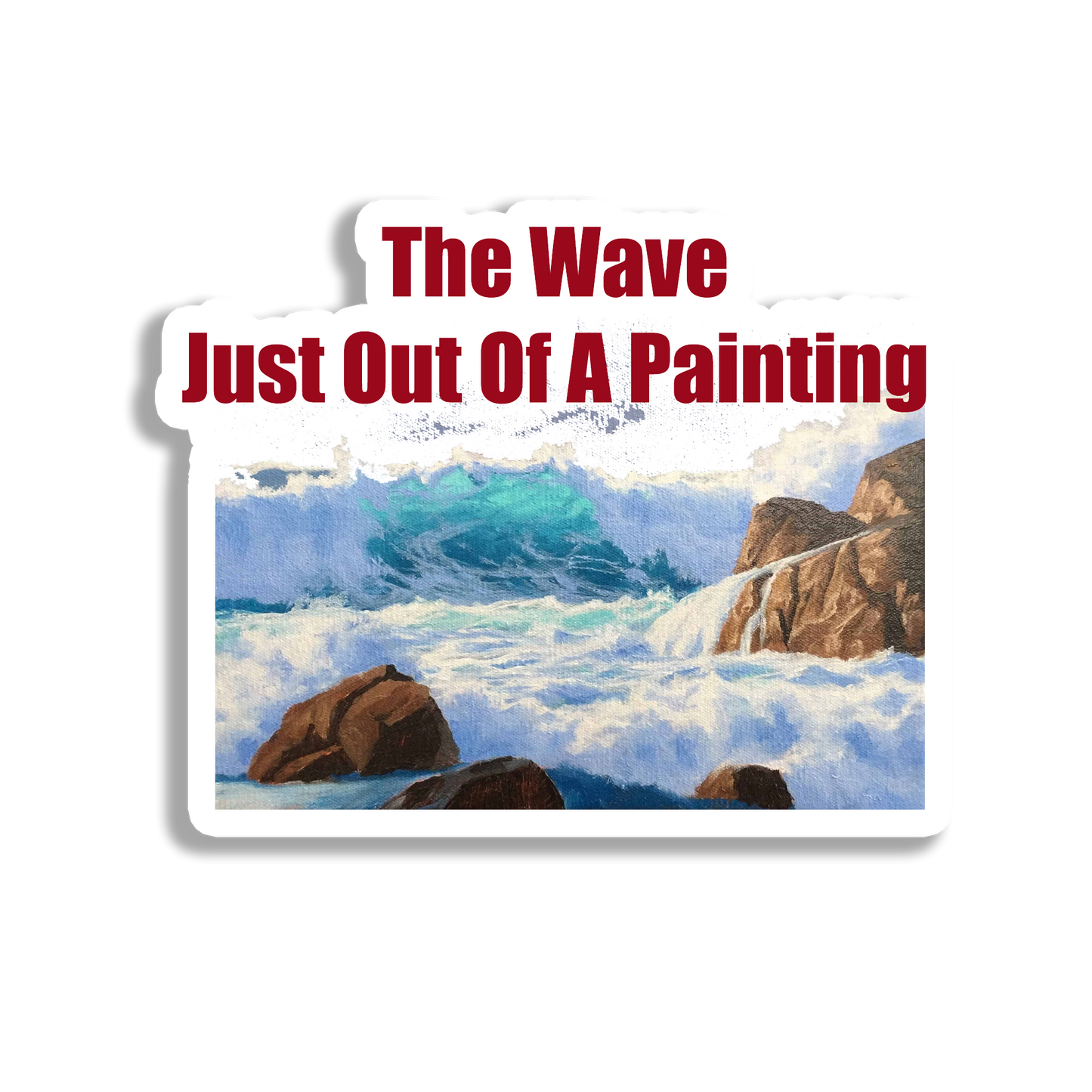The Wave Just Out Of A Painting Souvenir Fridge Magnet