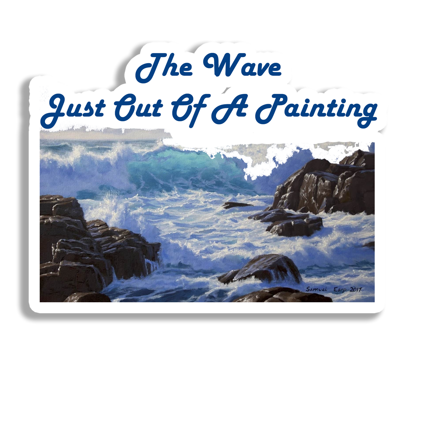 The Wave Just Out Of A Painting  Beautiful Souvenir Fridge Magnet
