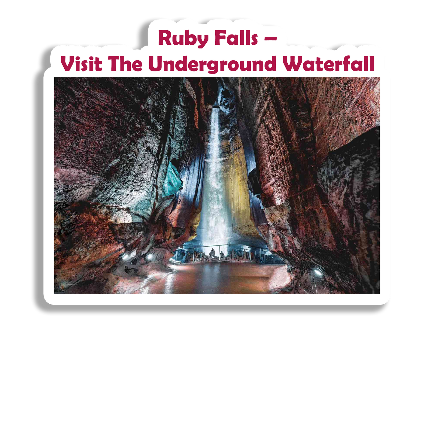 Ruby Falls Decor Souvenir Fridge Magnet