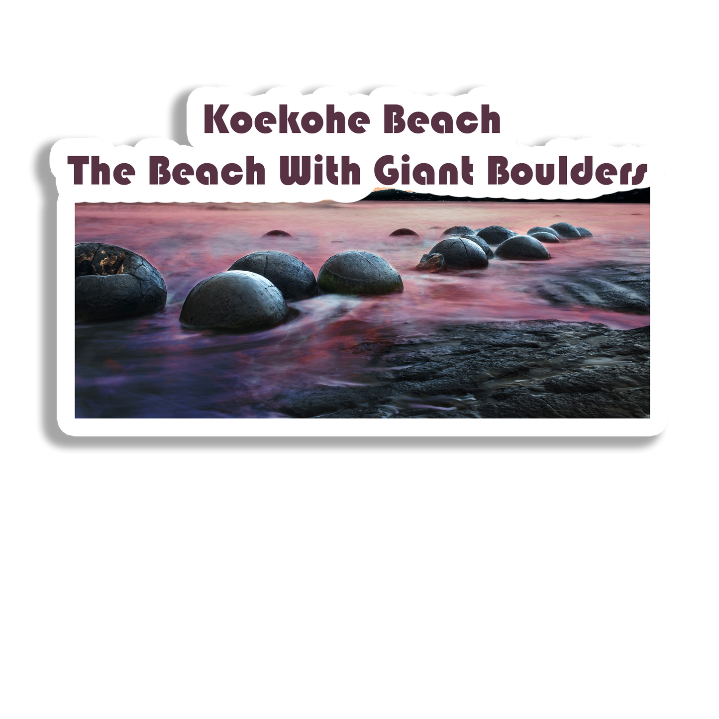 Koekohe Beach Elegant Souvenir Fridge Magnet