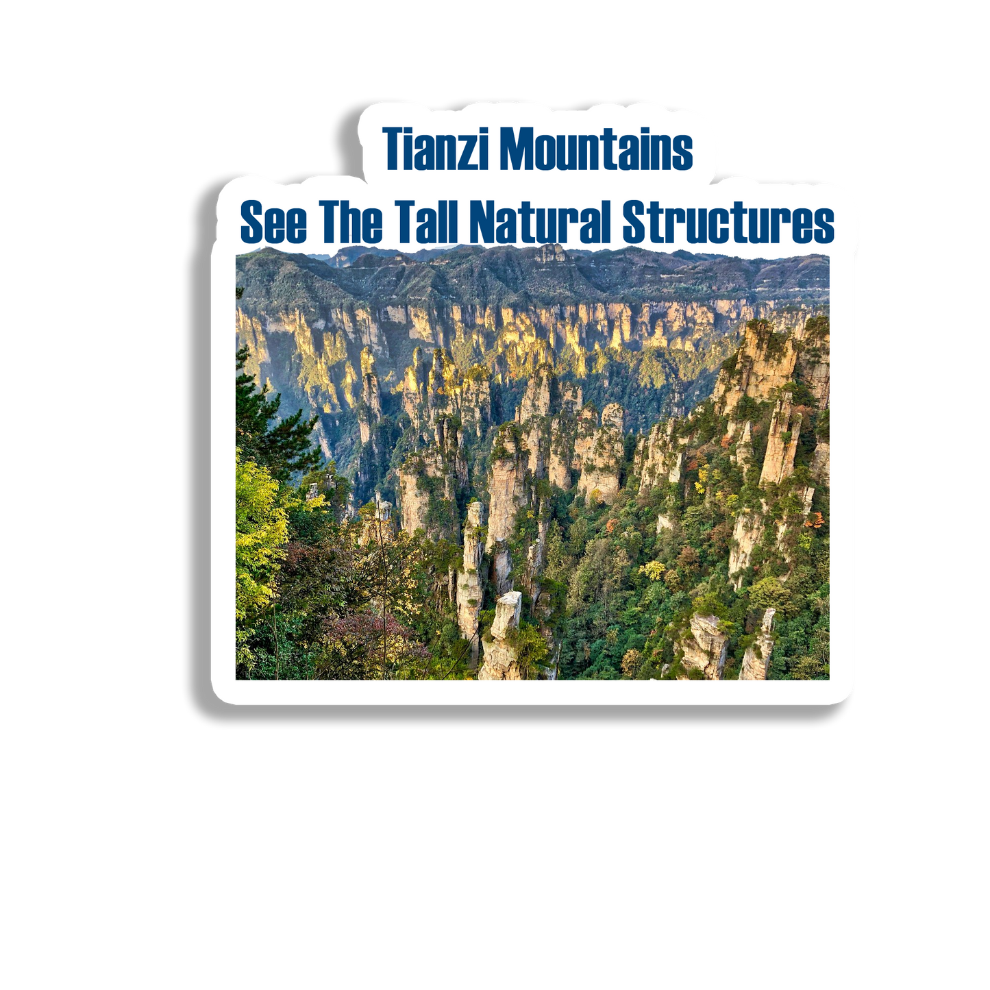 Tianzi Mountains  Souvenir Fridge Magnet