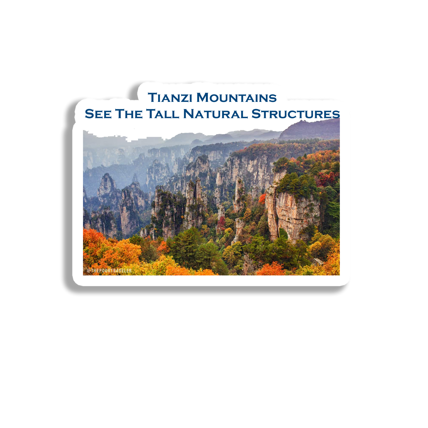 Tianzi Mountains Scenery Souvenir Fridge Magnet