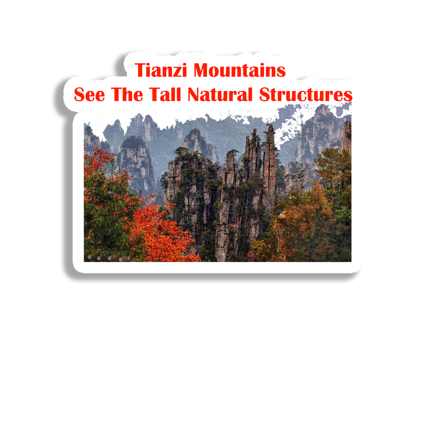 Tianzi Mountains Scenic Souvenir Fridge Magnet