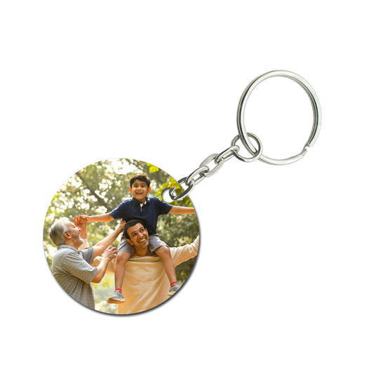 Personalized Circular Keychain: Add Your Own Photo