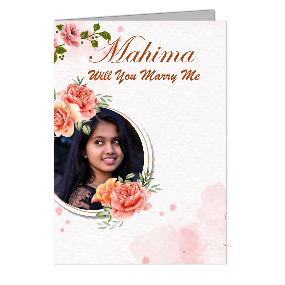 Will You Marry me - Customized Greeting Card - Add Your Own Photo