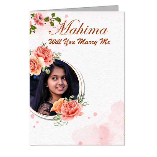 Will You Marry me - Customized Greeting Card - Add Your Own Photo