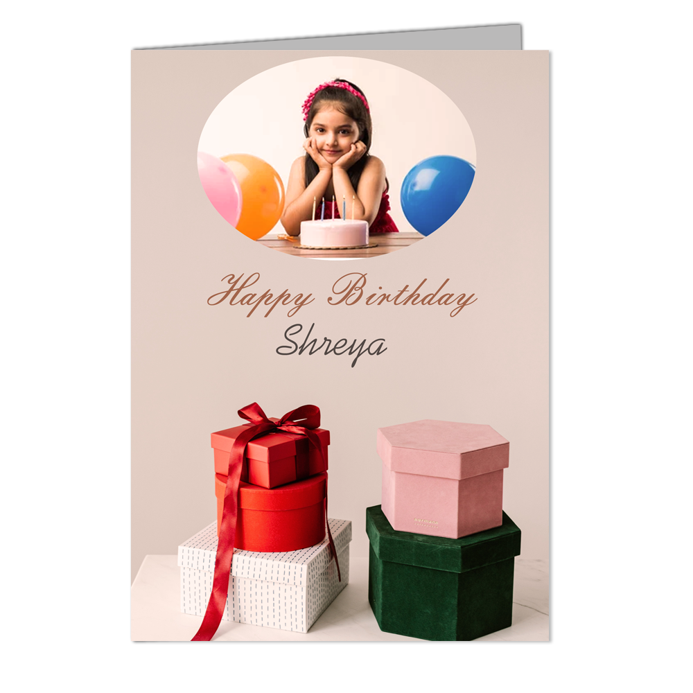Happy Birthday Dear - Customized Greeting Card - Add Your Own Photo