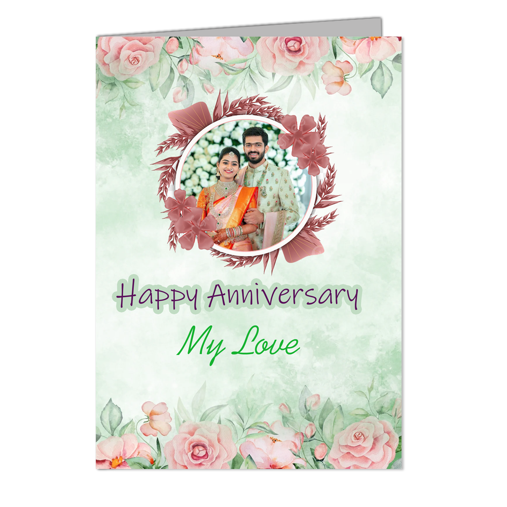 Happy Anniversary Customized Greeting Card Add Your Own Photo
