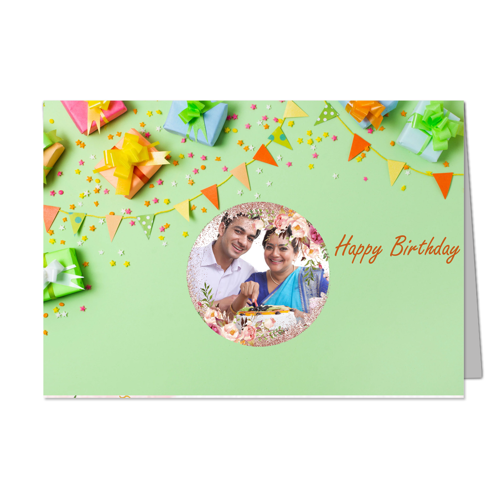 Wish You Very Happy Birthday - Customized Greeting Card - Add Your Own Photo