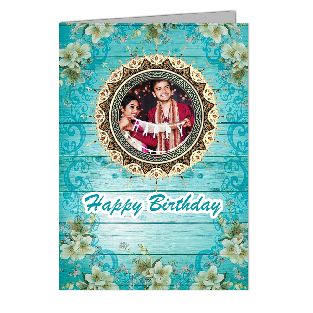 Happy Bithday My Husband - Customized Greeting Card - Add Your Own Photo