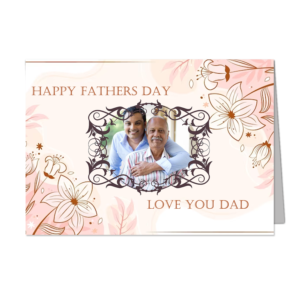 Happy Fathers Day - Customized Greeting Card - Add Your Own Photo