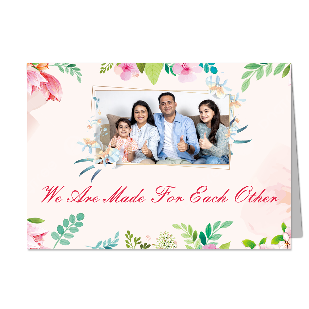 Love You Family - Customized Greeting Card - Add Your Own Photo