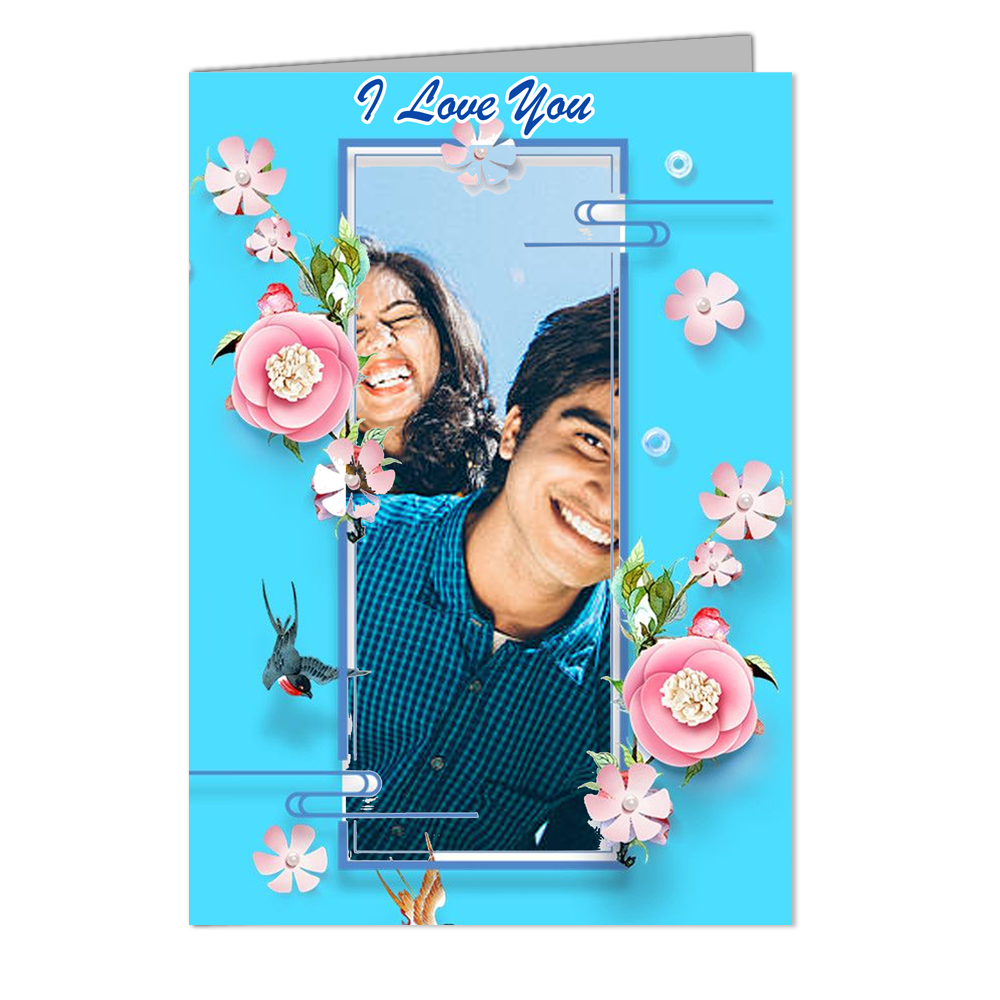 I Love You - Customized Greeting Card - Add Your Own Photo