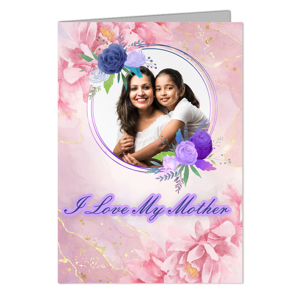 Love You Mummy    - Customized Greeting Card - Add Your Own Photo
